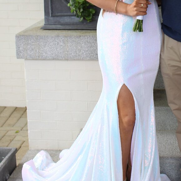 Ava Presley Iridescent Fit and Flare Prom Dress - Picture 3 of 5